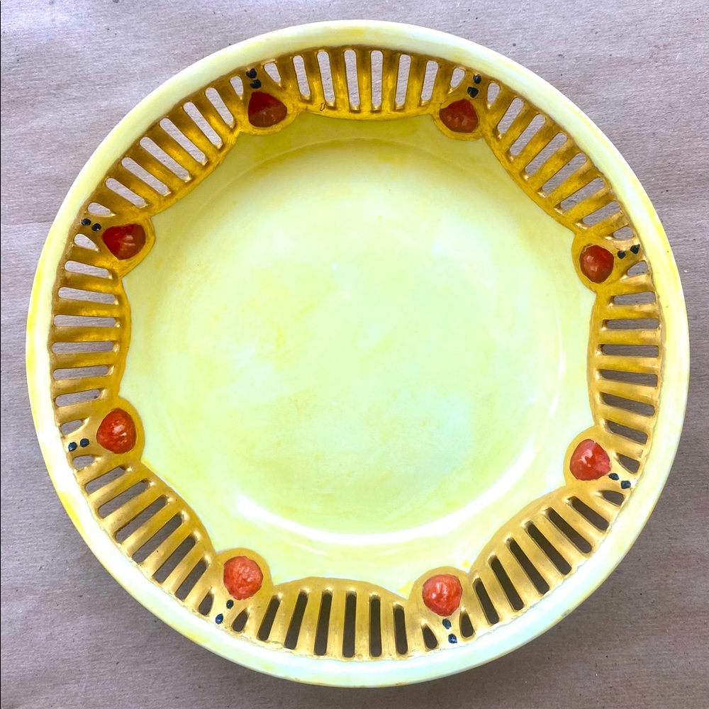Beautiful Vintage Ceramic German Salad China Bowl